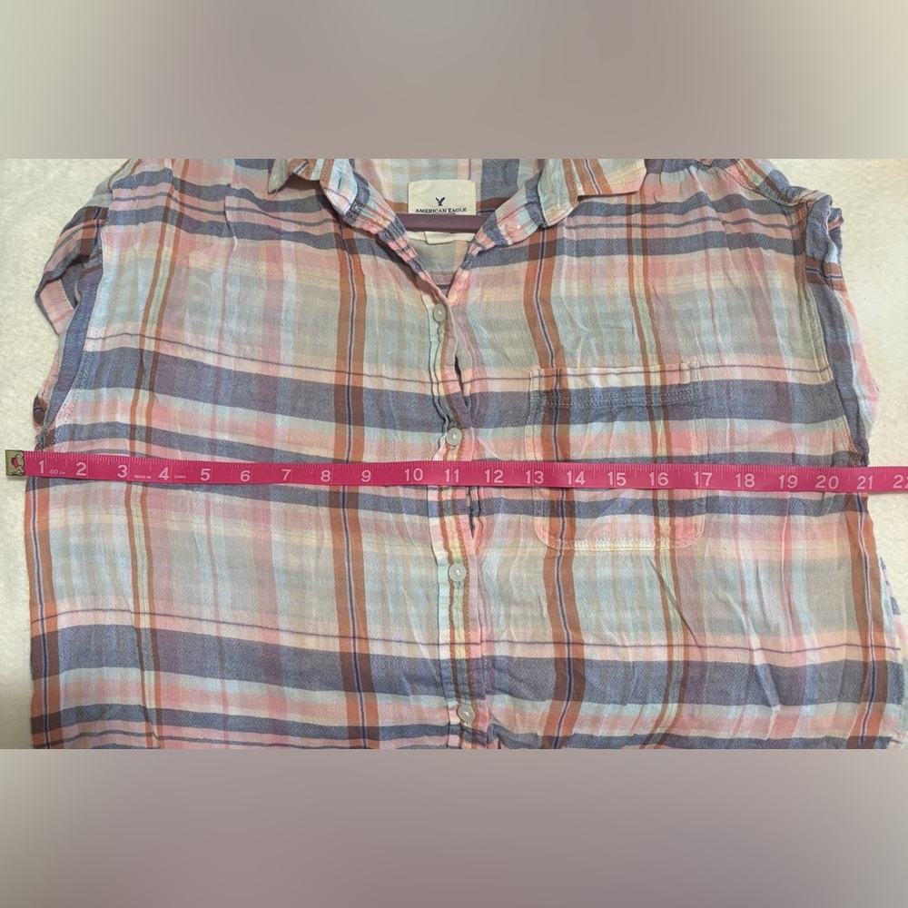 American Eagle Outfitters Multicolor Plaid Shirt - Picture 5 of 5